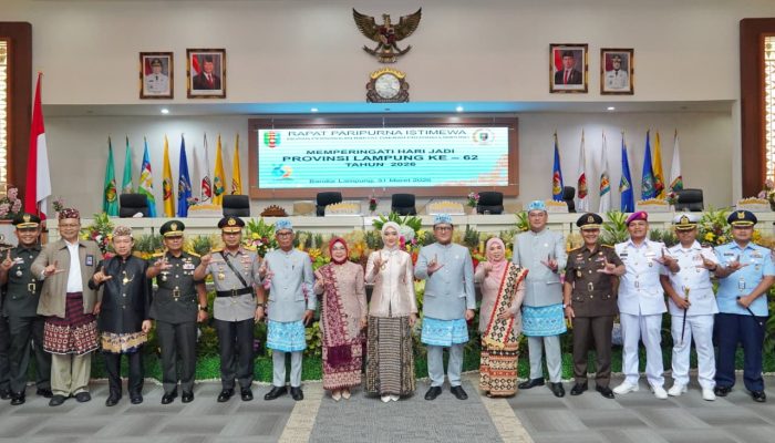 Paripurna HUT ke-62, DPRD Lampung Tegaskan Kolaborasi Pembangunan