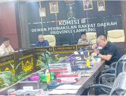 Komisi III DPRD Provinsi Lampung Gelar RDP Bersama Organisasi Perangkat Daerah