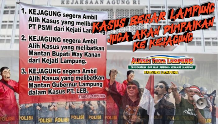 Tak Hanya SGC, Triga Lampung Seret Kasus PSMI, PT LEB Arinal hingga Eks Bupati Way Kanan ke Kejagung