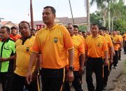 Olahraga Bersama Forkopimda dan Stakeholder, Polres Nias Perkuat Sinergi Menuju May Day Aman