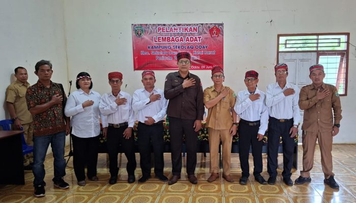 Pengurus Lembaga Adat Kampung Sekolaq Oday Dilantik, Diminta Jaga Keadilan dan Kelestarian Adat