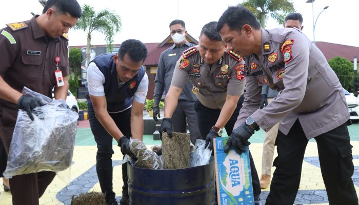 Polresta Tanjungpinang Musnahkan Barang Bukti Narkotika Senilai Ribuan Gram, Wujud Komitmen Perangi Peredaran Narkoba