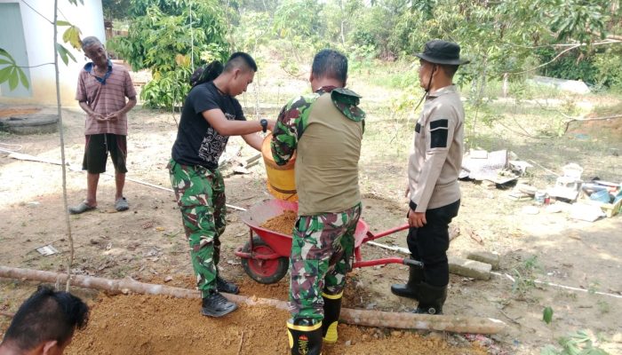 TMMD Ke-129 Kodim 0315/Tanjungpinang Bangun Sumur Bor untuk Atasi Krisis Air Bersih di Desa Lancang Kuning