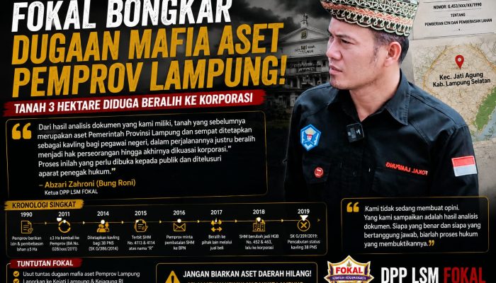 DPP LSM FOKAL Ungkap Dugaan Penyimpangan Pengelolaan Aset Milik Pemprov