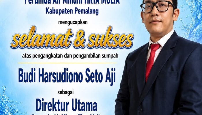 Budi Harsudiono Seto Aji Resmi Pimpin Perumda Air Minum Tirta Mulia Pemalang