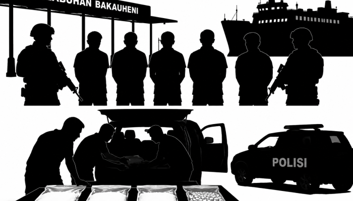 Anggota TNI AL dan Brimob Ditangkap di Bakauheni, Diduga Hendak Selundupkan Narkoba ke Jawa