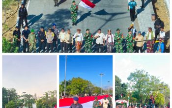 Warga Insana Utara Kirab Bendera Merah Putih 81 Meter Meriahkan HUT RI ke-81