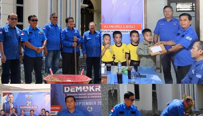 Demokrat Nias Gelar Gerakan Indonesia ASRI, Bersihkan Rumah Ibadah dan Berbagi dengan Anak Yatim
