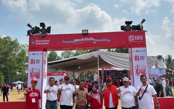 Semarak Merah Putih BRI Region 5 Bandar Lampung Hadir di Desa Sridadi, Dorong Ekonomi Kerakyatan dan Semangat Kemerdekaan
