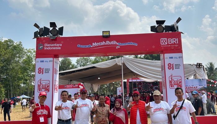 Semarak Merah Putih BRI Region 5 Bandar Lampung Hadir di Desa Sridadi, Dorong Ekonomi Kerakyatan dan Semangat Kemerdekaan