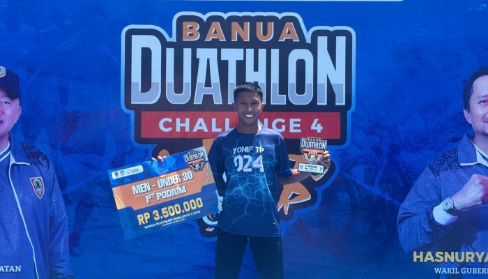 Prada M. Zukron  Toreh Prestasi di  Event Banua Duathlon Challenge 4 Tahun 2026