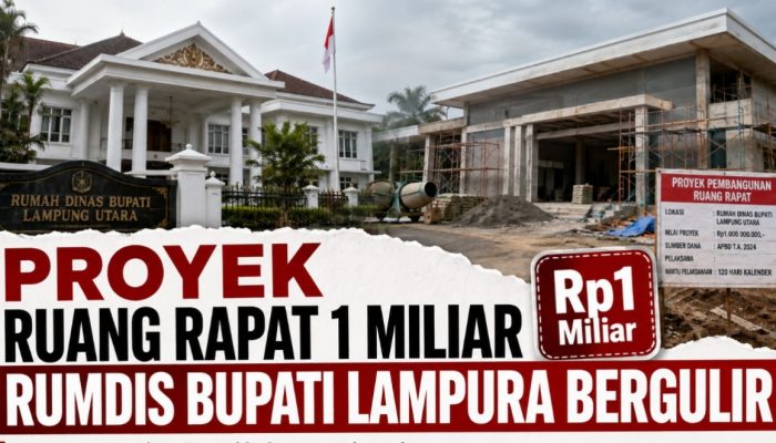 Proyek Ruang Rapat 1 Miliar Rumdis Bupati Lampura Bergulir, AWPI Minta Bupati Buka Urgensi