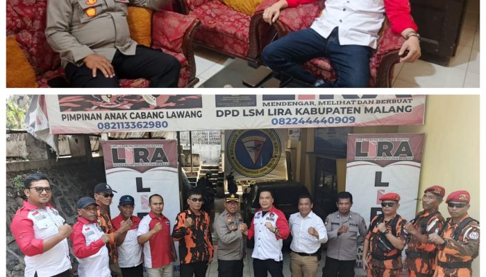 Kapolsek Lawang Silaturahmi ke Sekretariat LSM LIRA Malang dan PP Lawang