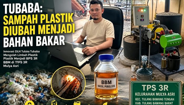 Tubaba Luncurkan Inovasi Sampah Plastik Diubah Menjadi Bahan Bakar