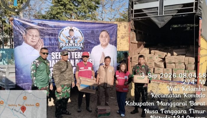 DPP Relawan PRANTARA Indonesia Serahkan Bantuan Logistik Gempa NTT melalui PMI Manggarai Barat