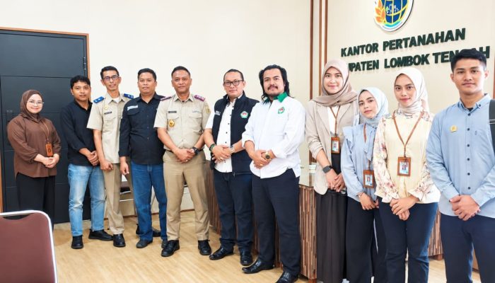 Ketua DPW Persadin NTB Lukman Aprizal, SH., Bersama Ketua DPC Lombok Tengah Ahmad Subandi Idris, SH. Silaturahmi ke Kantor BPN Kabupaten Lombok Tengah