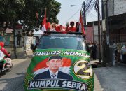 Lautan Massa Kawal Kampanye Calon Kepala Desa Jejalen Jaya Kumpul Zebra