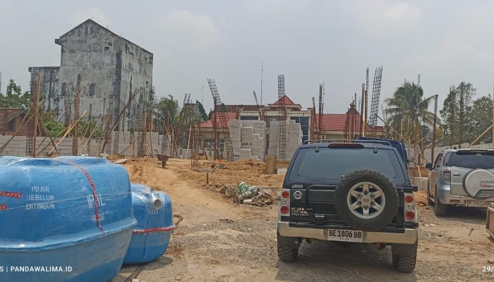 Pembangunan Puskesmas Pringsewu Rp8,23 Miliar Terkesan Tertutup, Proyek Baru Tahap Awal