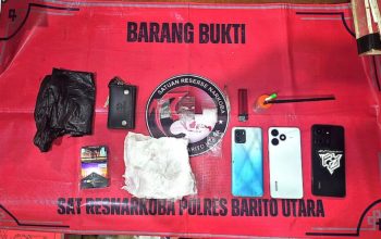 Polres Barito Utara Ungkap Kasus Sabu, Tiga Pria Diamankan Bersama 6,77 Gram Barang Bukti