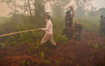 Gubernur Kalteng Turun Langsung Bersama Tim Karhutla Kobar, Kabut Asap Membahayakan