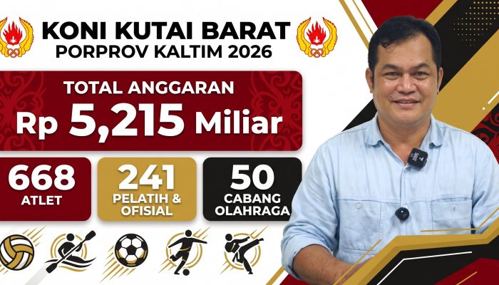 KONI Kubar Siapkan Rp5,215 Miliar untuk 50 Cabor Berlaga di Porprov Paser